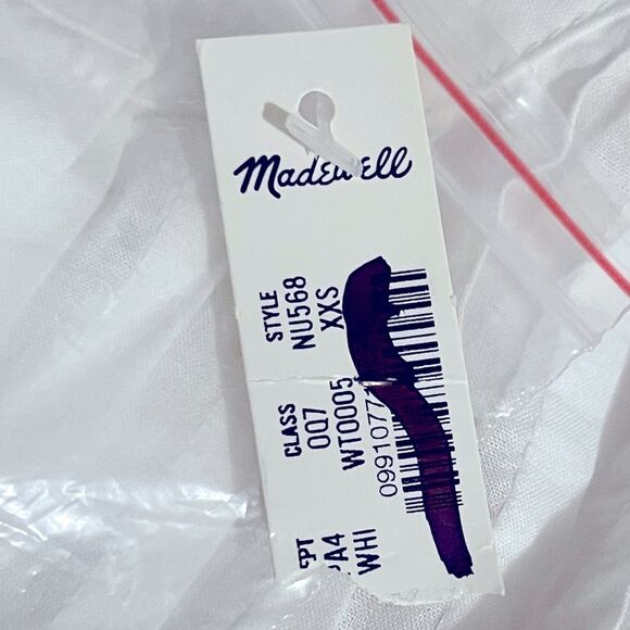 Madewell NWT Pintucked Eyelet Mini Dress White Size XXS - Picture 14 of 15